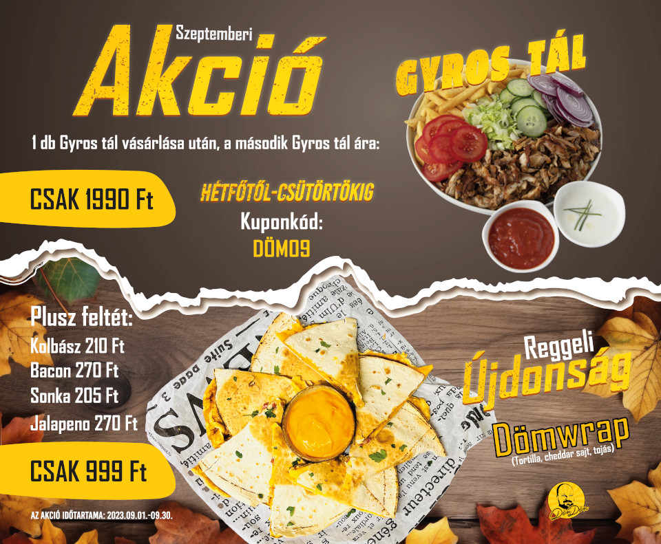 Gyros tál akció